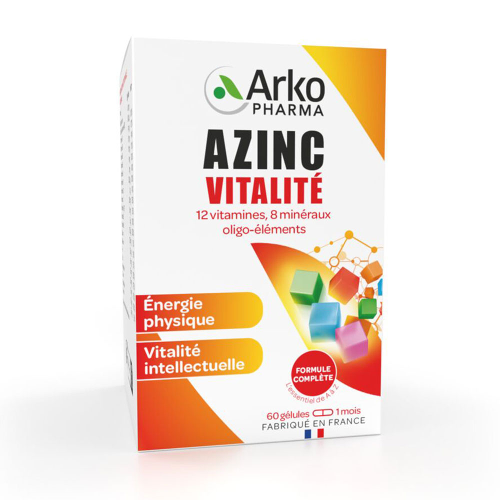 Arkopharma Azinc Vitalidad vitaminas C y E zinc adultos 60 capsulas