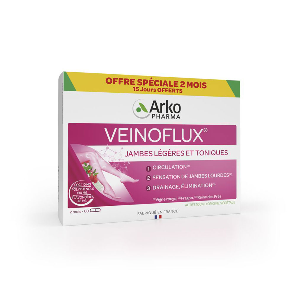 Arkopharma Veinoflux Piernas ligeras y tonificadas 60 Cápsulas