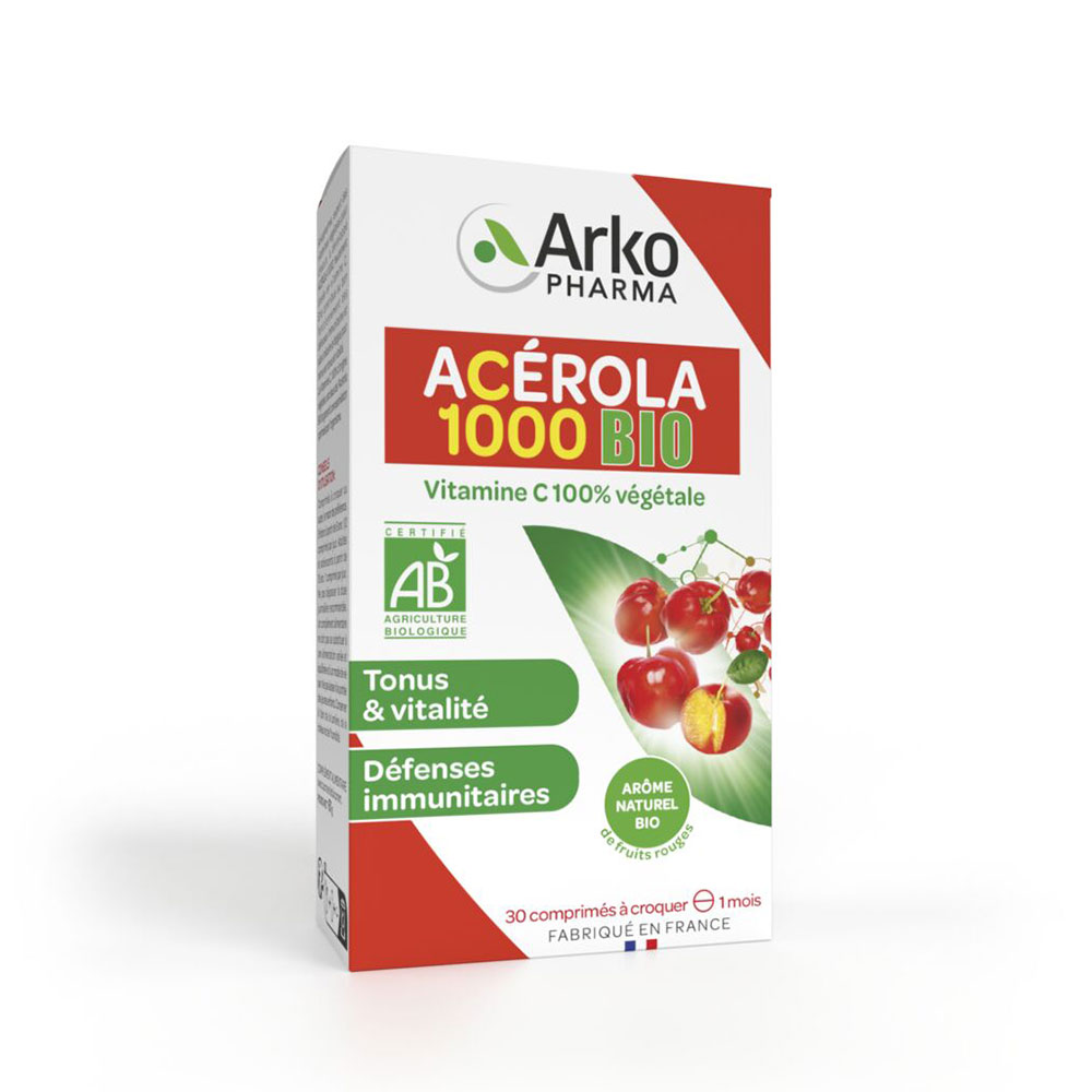 Arkopharma Azinc Acerola 1000 vitamina C natural bio 30 comprimidos