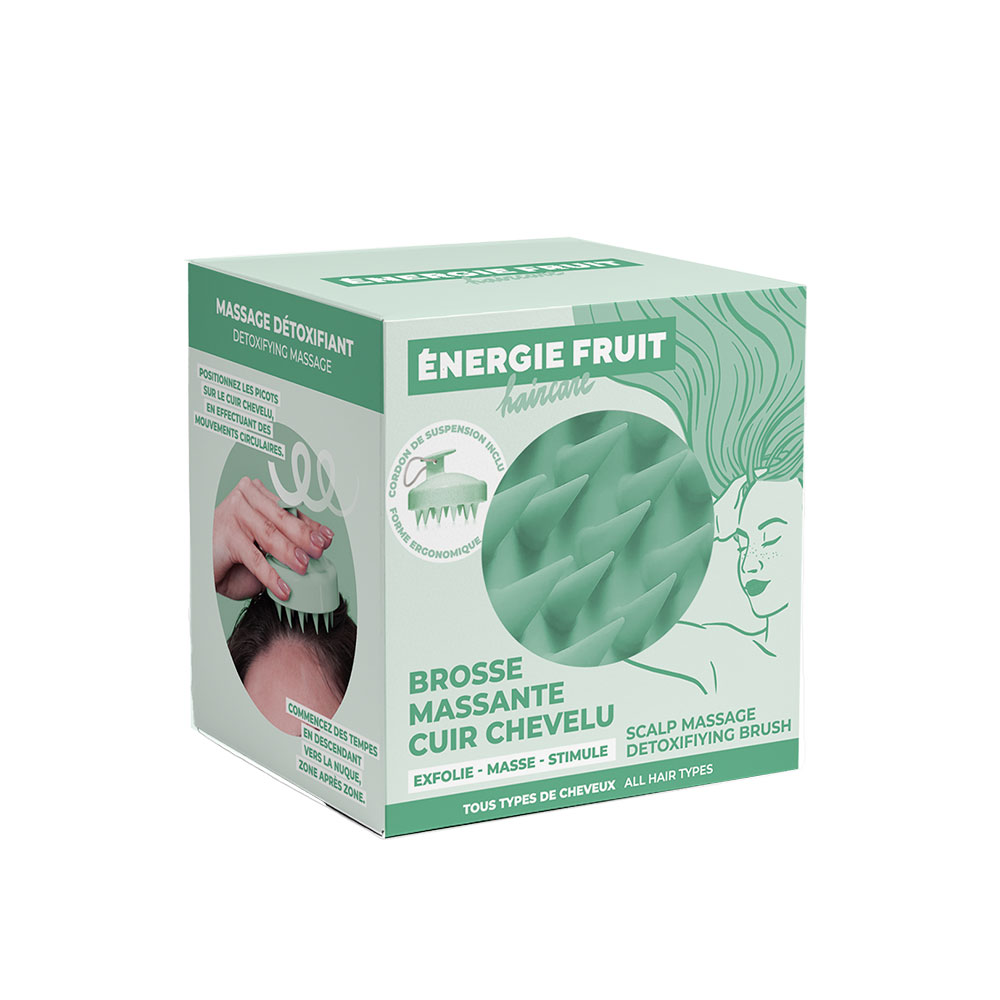 Energie Fruit Cepillo para el cuero cabelludo con masaje Detox