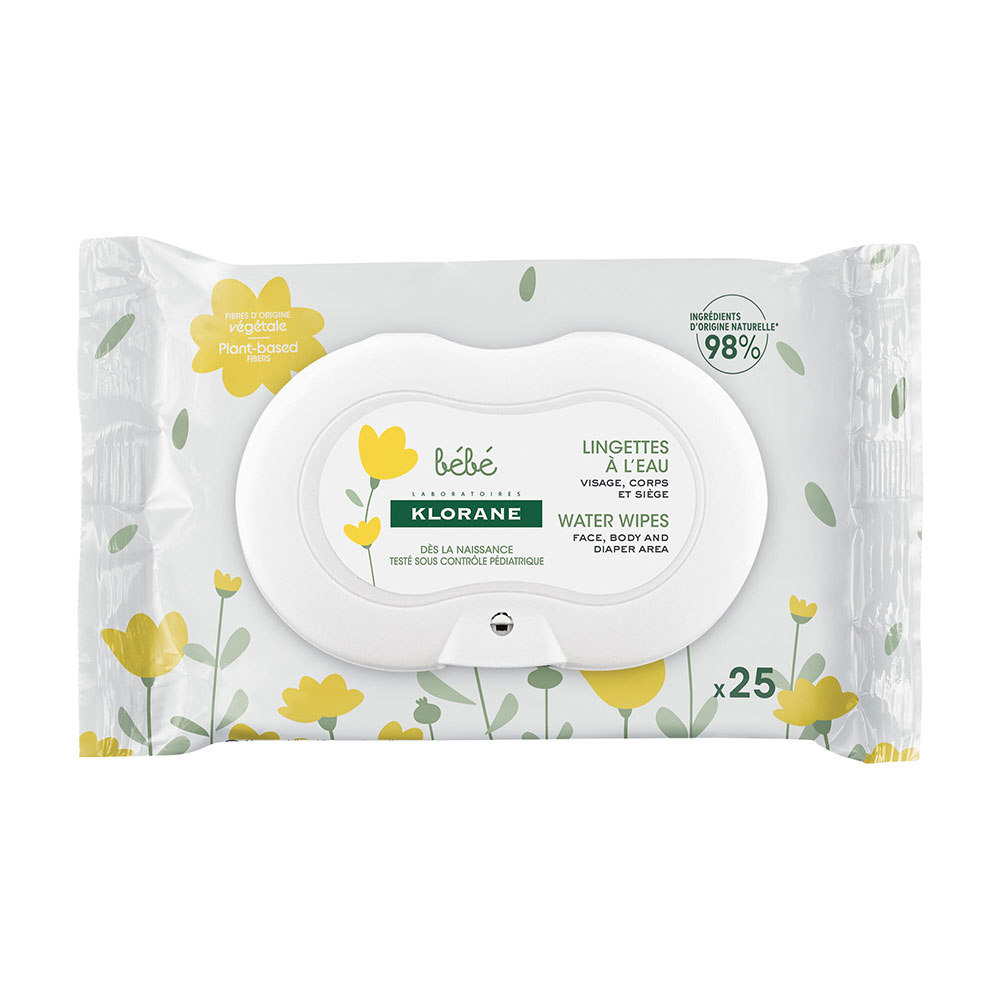 Klorane Bebé Toallitas limpiadoras con agua x 25