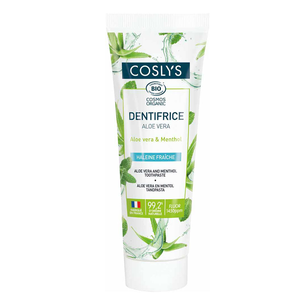 Coslys Higiene Bucodental Pasta dentífrica Bio Aloe Vera Fluor Aliento fresco 100g