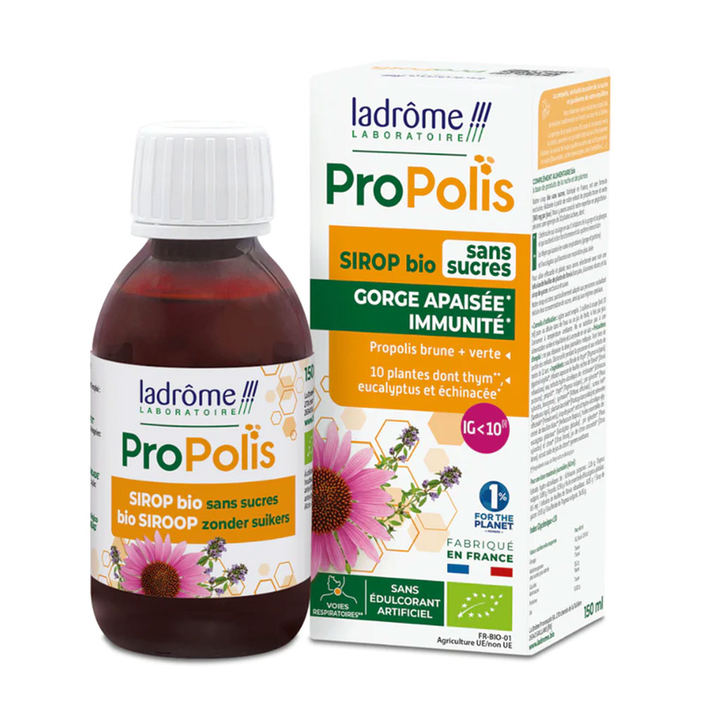 Ladrôme Propolis Jarabe de Propolis sin Azúcar 150 ml