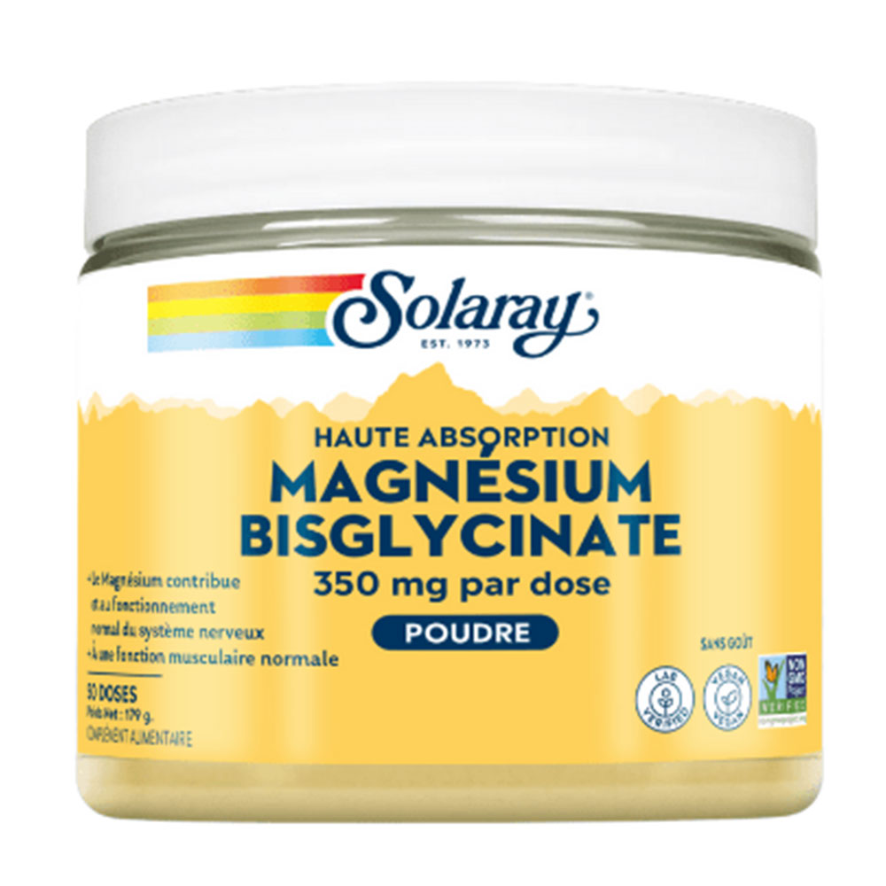 Solaray Bisglicinato de magnesio 350 mg Polvo 179 g