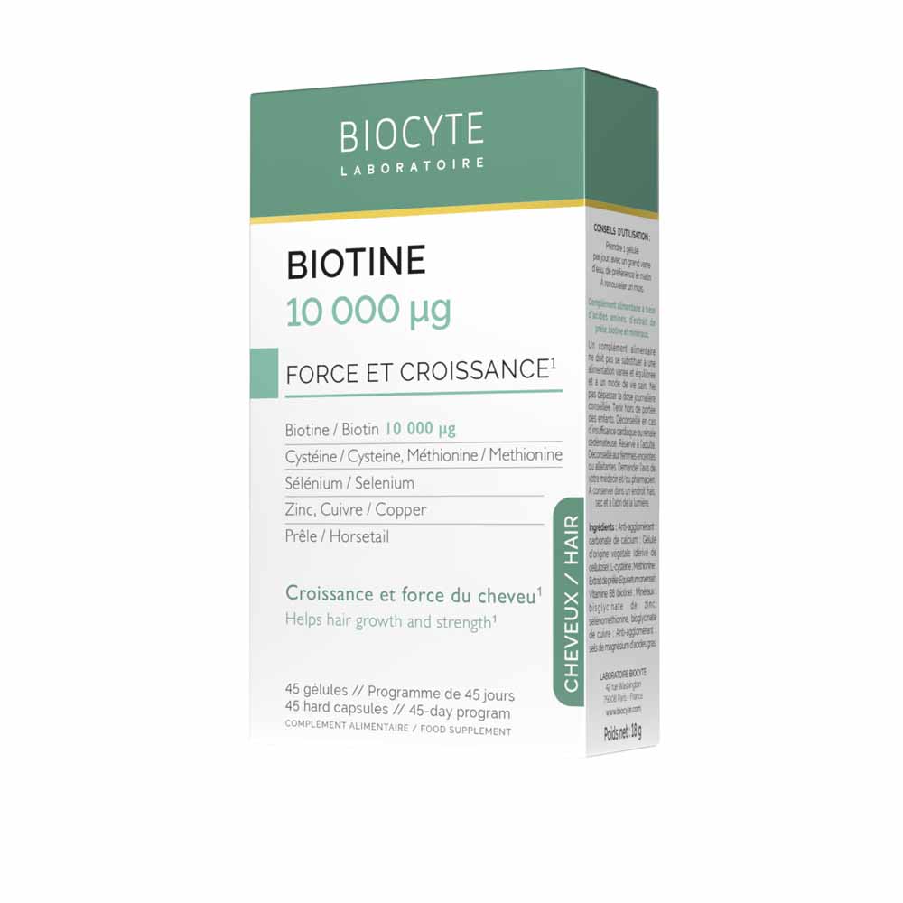 Biocyte Cabello Biotina 10 000 µg Fuerza capilar 45 cápsulas