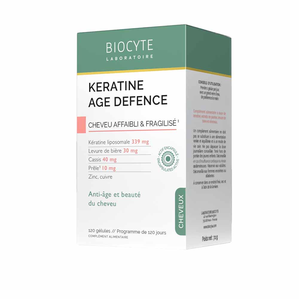 Biocyte Cabello Kératine Age Defence Refuerza el cabello cansado 120 cápsulas