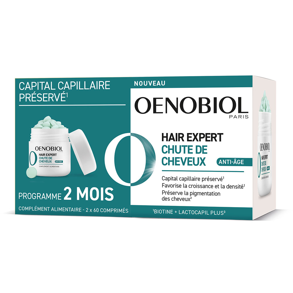 Oenobiol Hair Expert Anticaída del cabello por envejecimiento 2x60 comprimidos