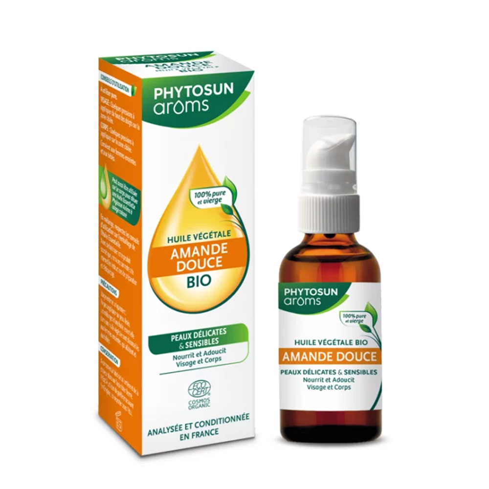 Phytosun Aroms Aceite vegetal de almendra dulce para pieles delicadas bio 50 ml