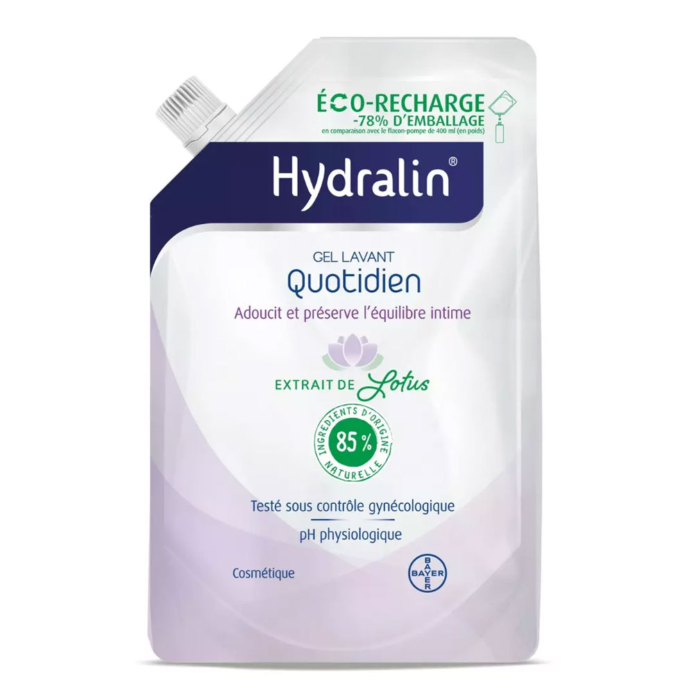 Hydralin Eco-Relleno Gel Limpiador Diario Suaviza y preserva 400 ml