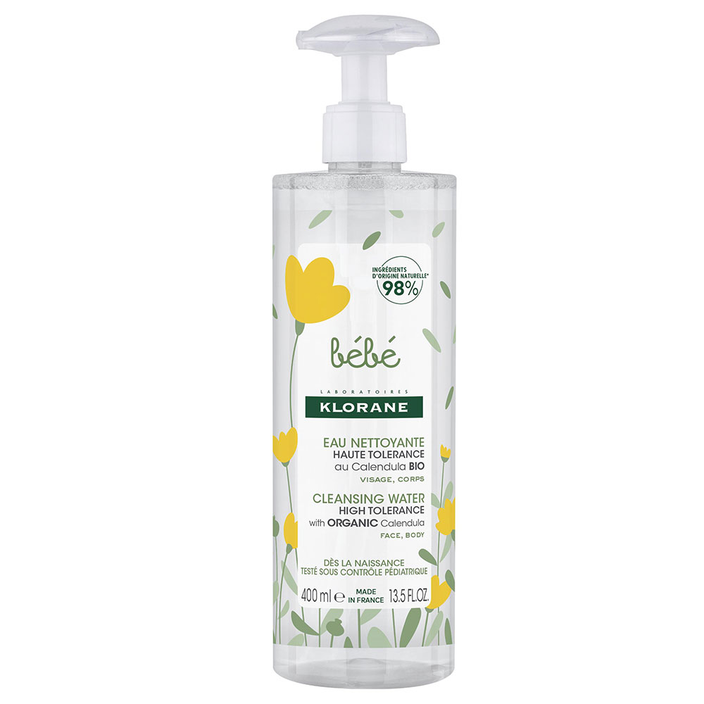Klorane Bebé Agua limpiadora sin aclarado 400ml