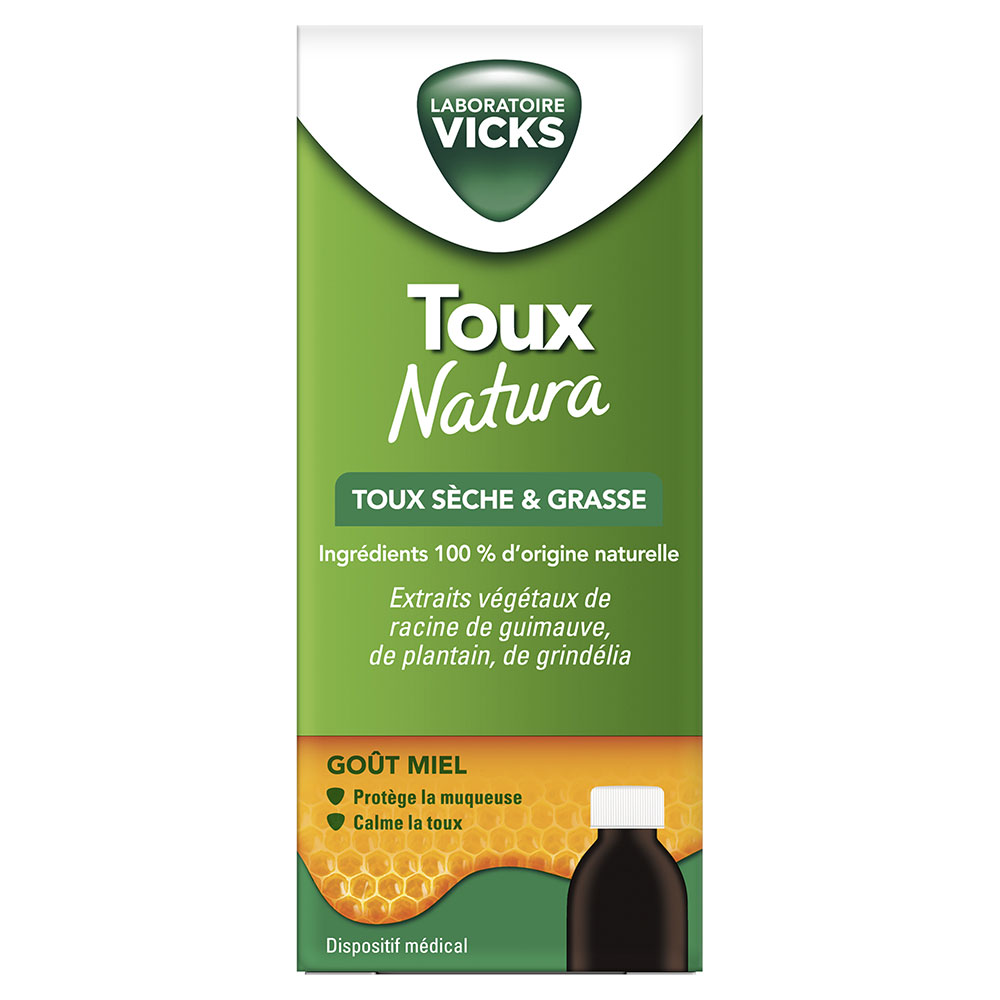 Vicks Jarabe Natura para la tos seca y con flema 140 ml