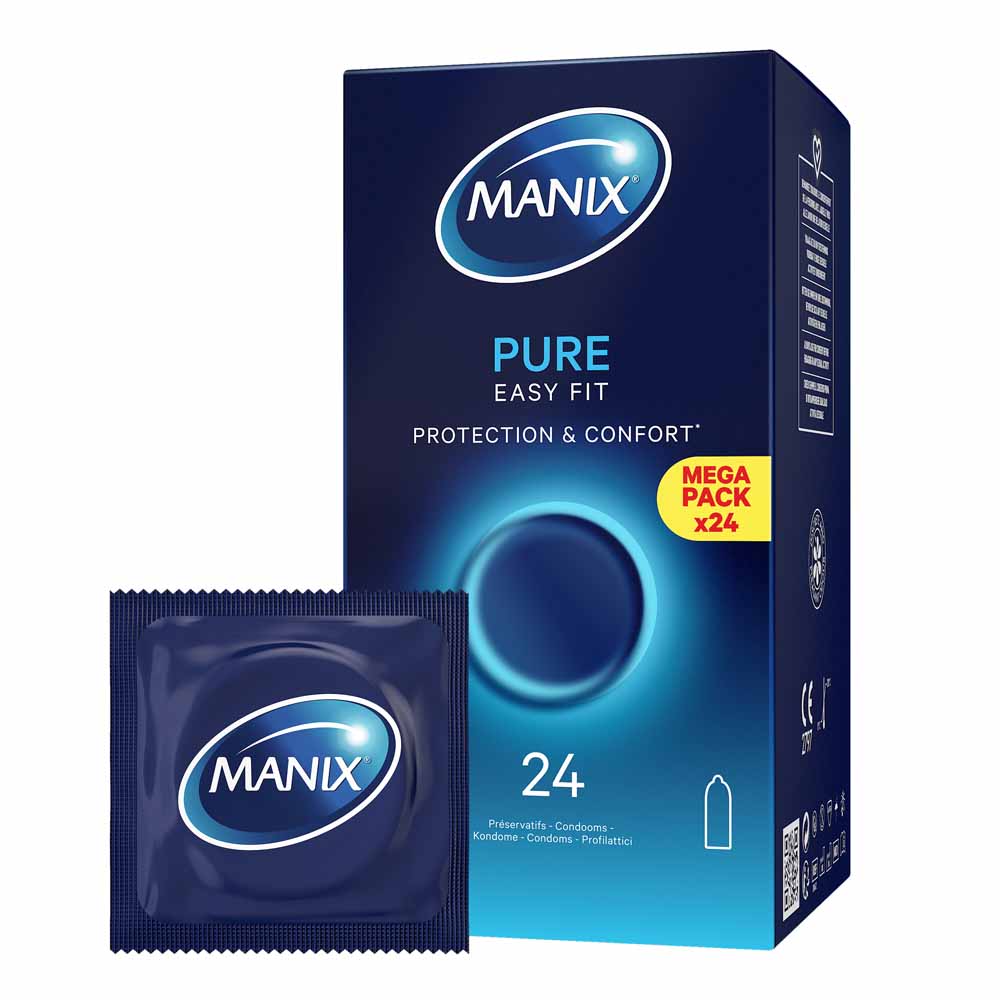 Manix Pure Easy Fit Preservativos seguridad y confort x24