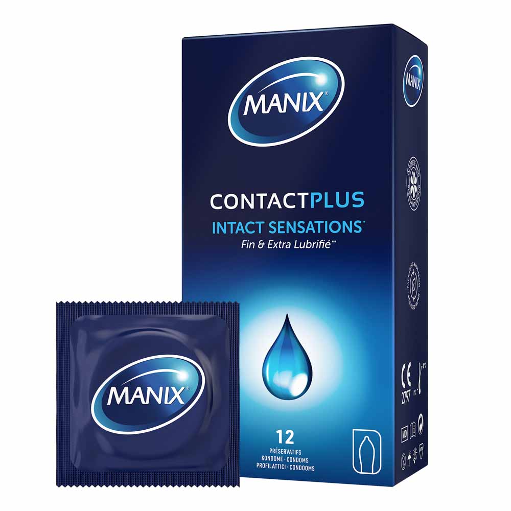Manix Contact Plus Preservativos Finesse y Extra Lubricantes x12