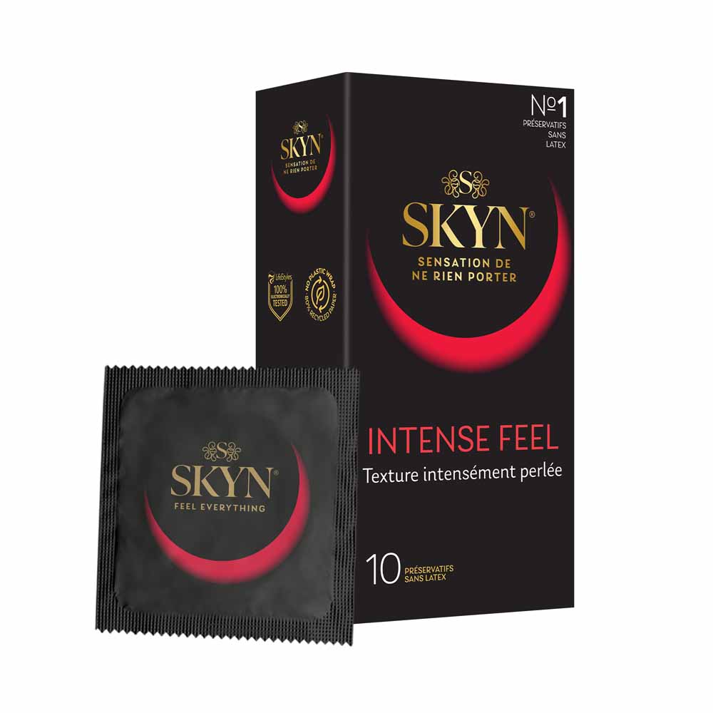 Skyn Intense Feel Preservativos textura intensamente perlada Texture Intensément Perlée x10