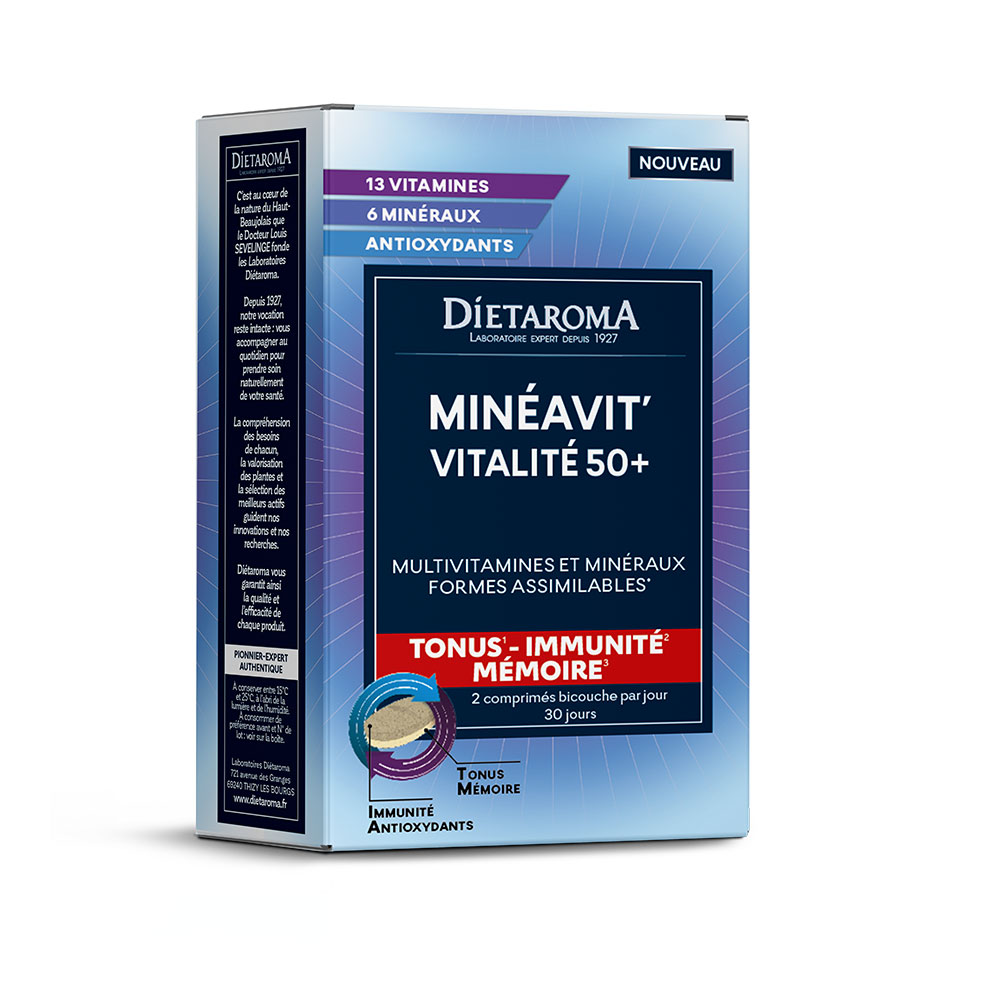 Dietaroma Minéavit' vitalidad 50+ 60 cápsulas