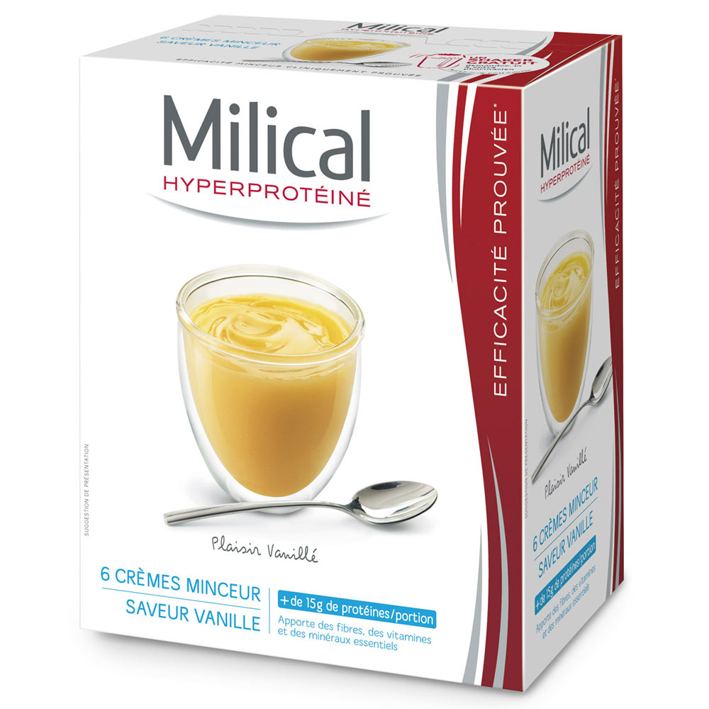 Milical Cremas Adelgazadoras Hiperproteicas X6 Bolsitas