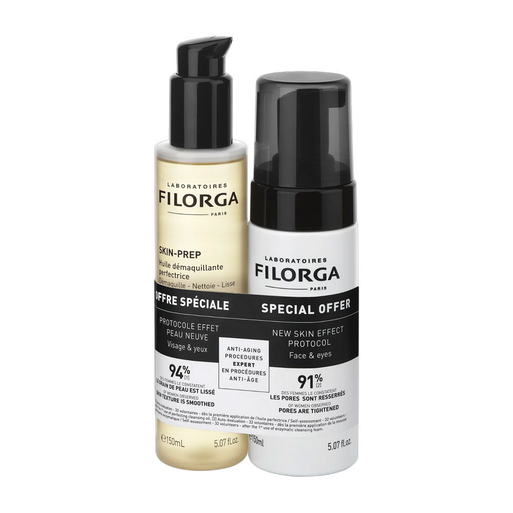 Filorga Skin-Prep Dúo Aceite Desmaquillante + Espuma Limpiadora 2x150