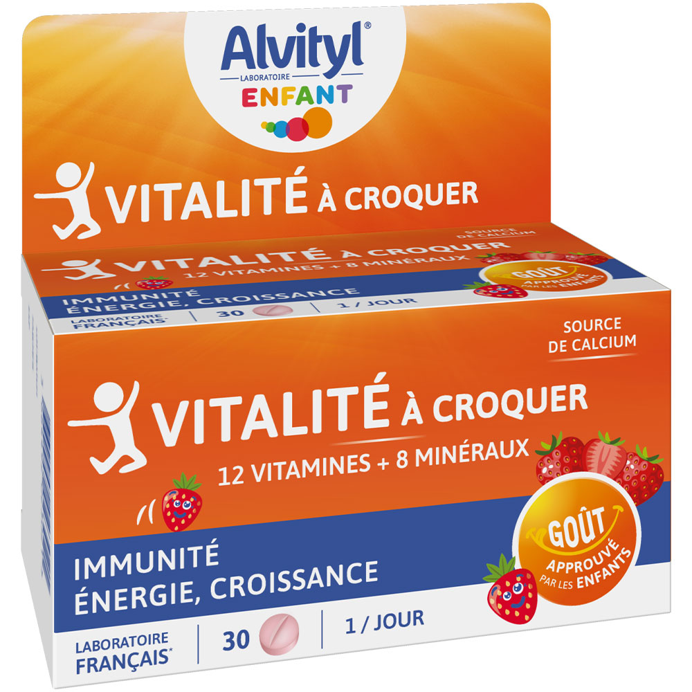 Alvityl Vitalidad para masticar sabor fresa 30 Comprimidos Masticables