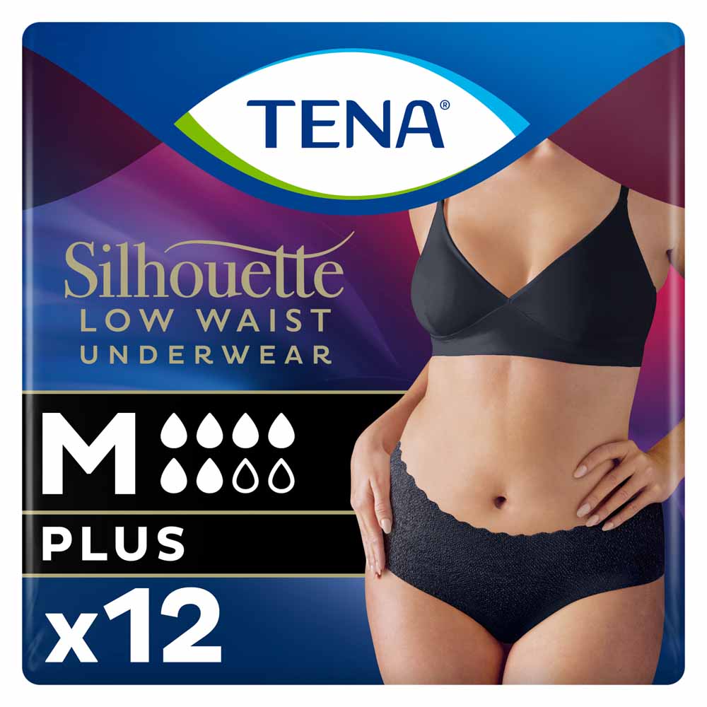 Tena Silhouette Ropa Interior Femenina Protect Urinary Low Rise Plus Noir