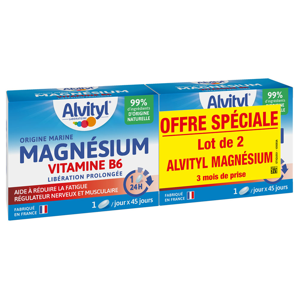 Alvityl Magnesio vitamina B6 2x 45 comprimidos