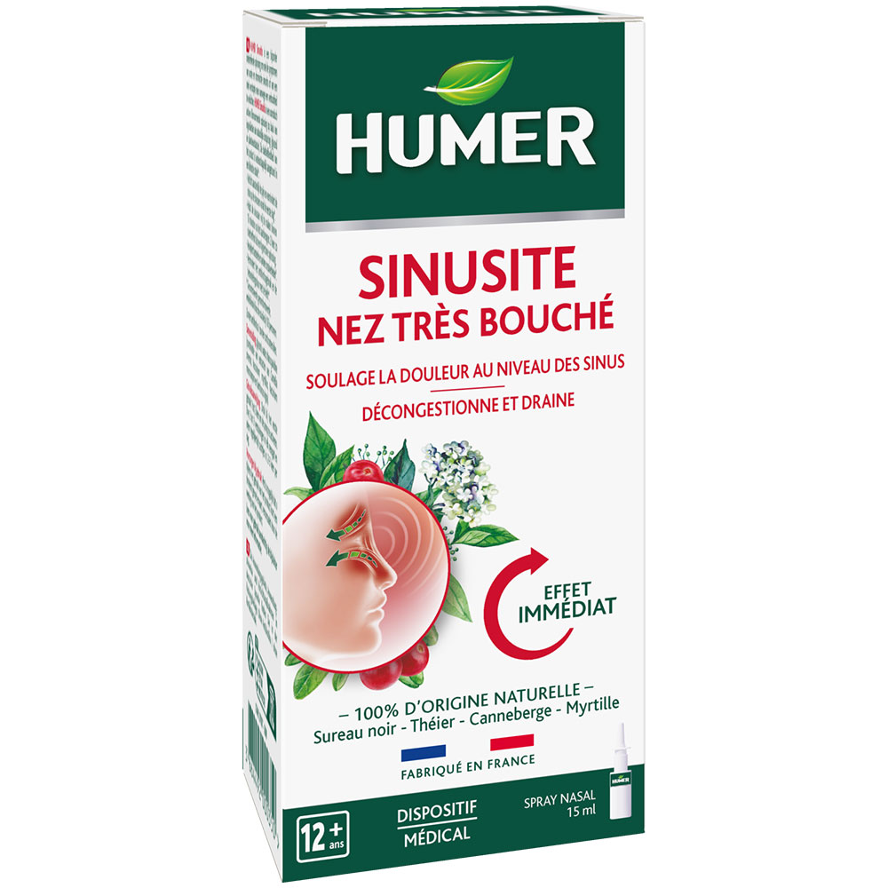 Humer Sinusitis nariz garganta boca spray nasal 15 ml