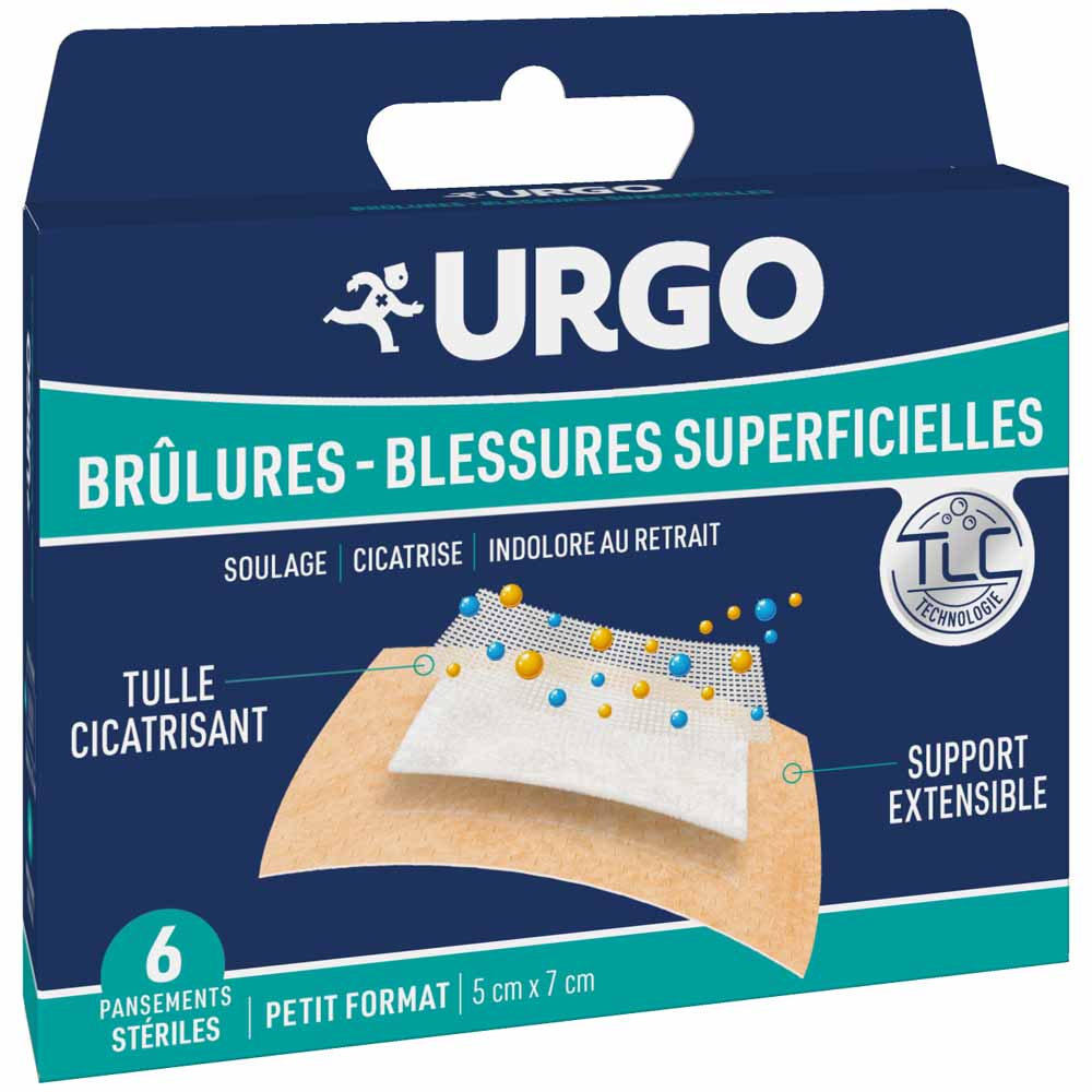 Urgo Apositos Esteriles Quemaduras Y Heridas Superficiales 5x7cm x6