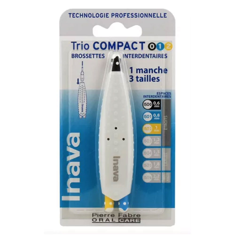 Inava Cepillos interdentales Trio Compact 0,6 mm - 0,8 mm - 1 mm