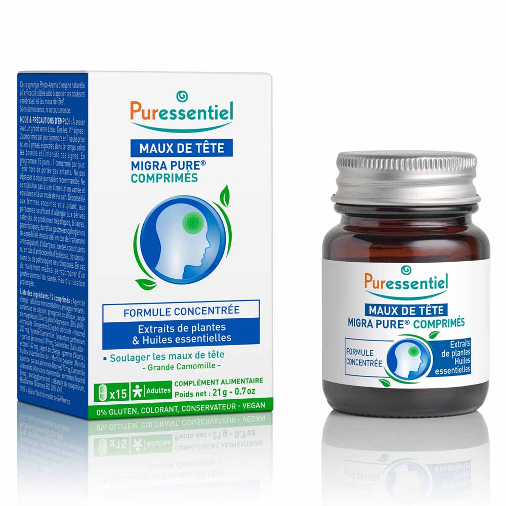 Puressentiel Migrapure Dolor de cabeza 15 comprimidos