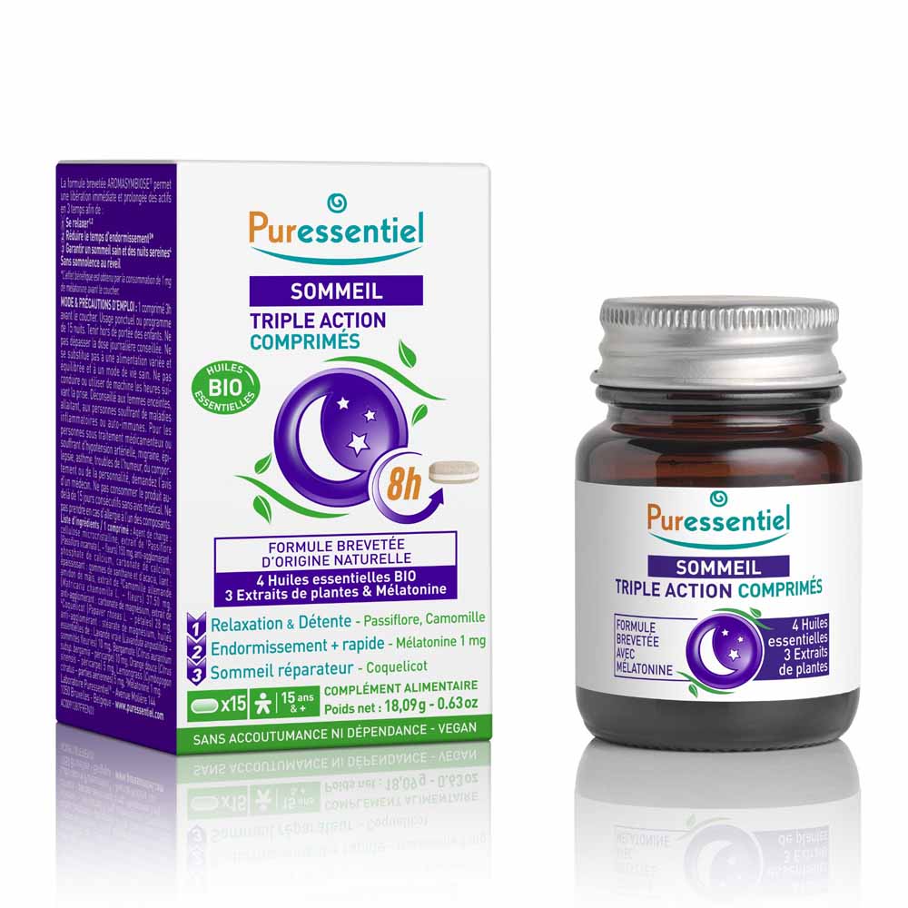 Puressentiel Sueño Triple acción 8h 15 comprimidos