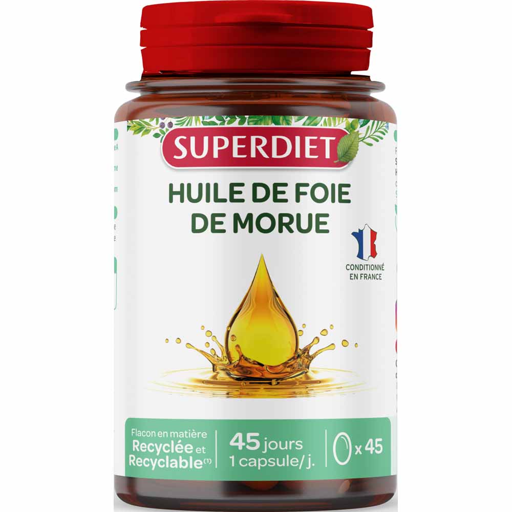 Superdiet Aceite de hígado de bacalao 45 cápsulas