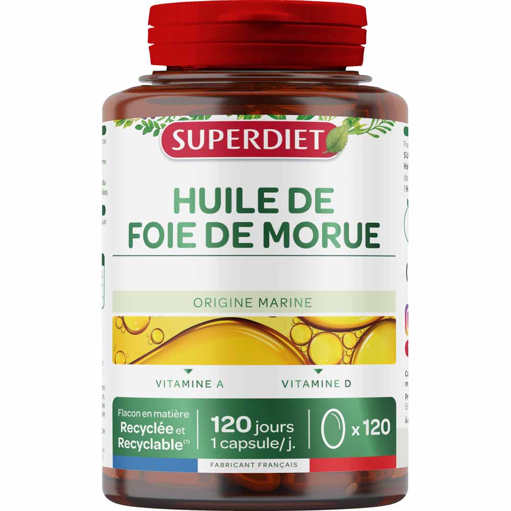 Superdiet Aceite de hígado de bacalao 120 cápsulas