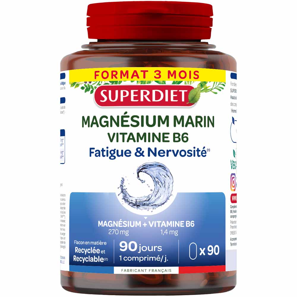 Superdiet Magnesio De Origen Marino + Vitamina B6 90 Capsulas