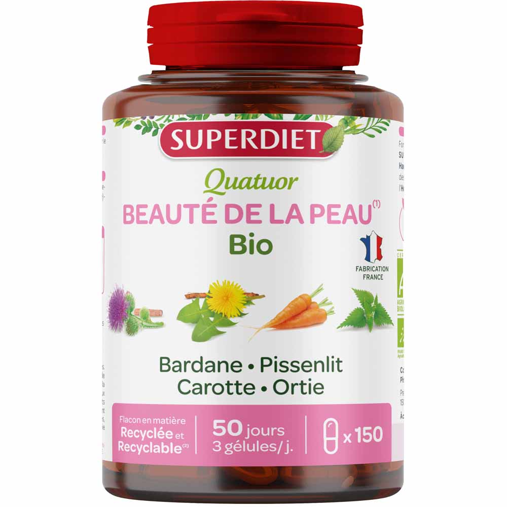 Superdiet Quatuor Belleza De La Piel Bardana Bio 150 Capsulas 150 Gelules