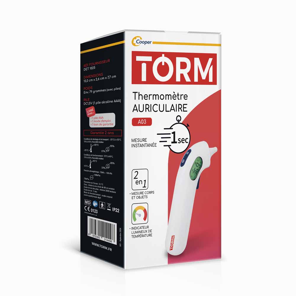 Torm A02 Termómetro de oído