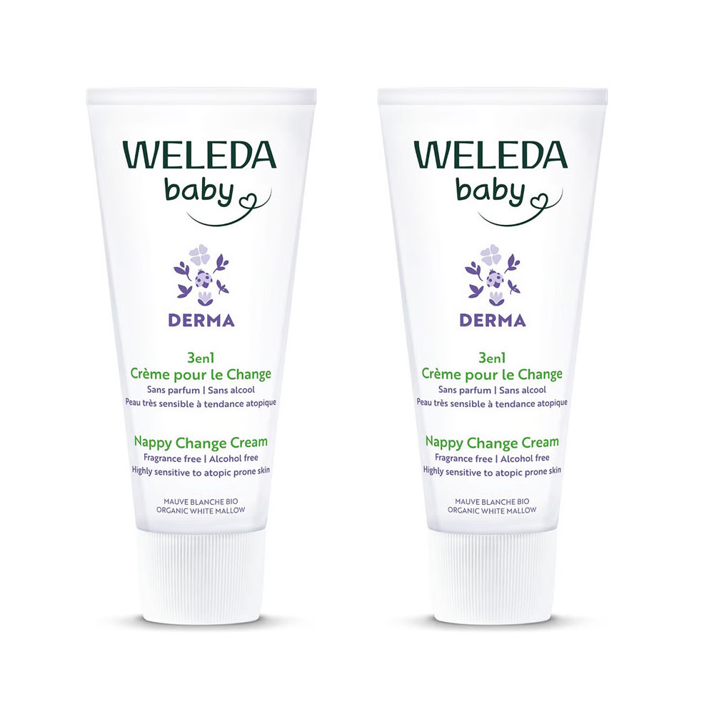 Weleda Derma Duo Crème pour le Change 3en1 Bébé 2x50ml