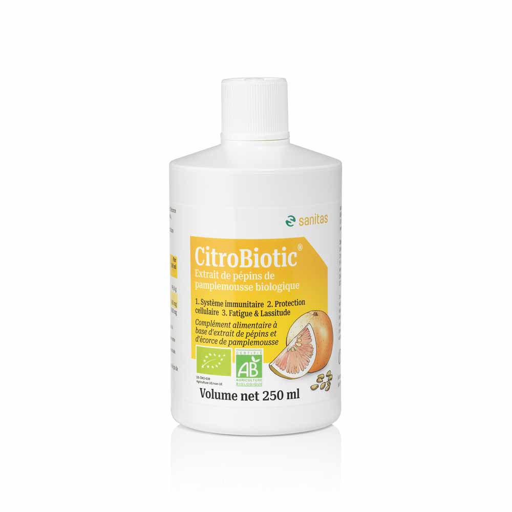 Citrobiotic Extracto de semilla de pomelo ecológico con vitamina C 250 ml
