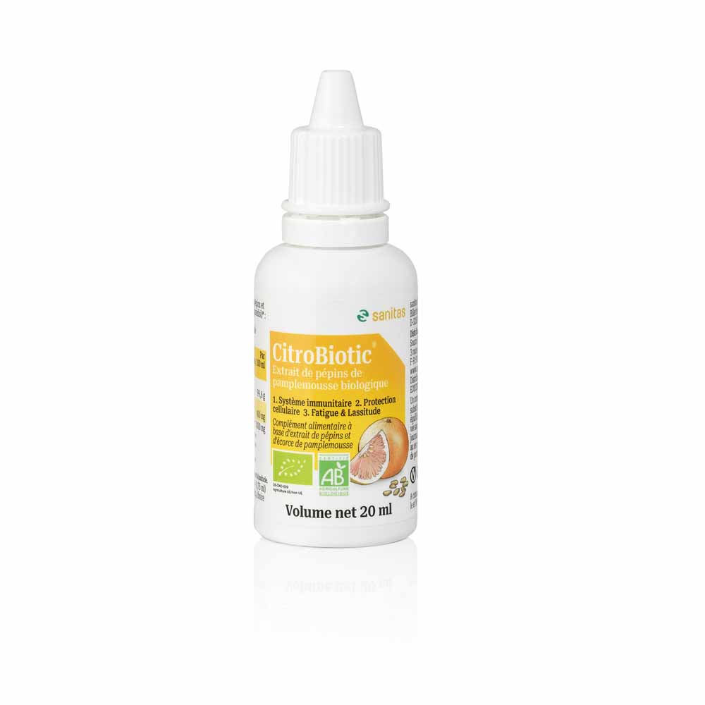 Citrobiotic Extracto de semilla de pomelo ecológico con vitamina C 20 ml