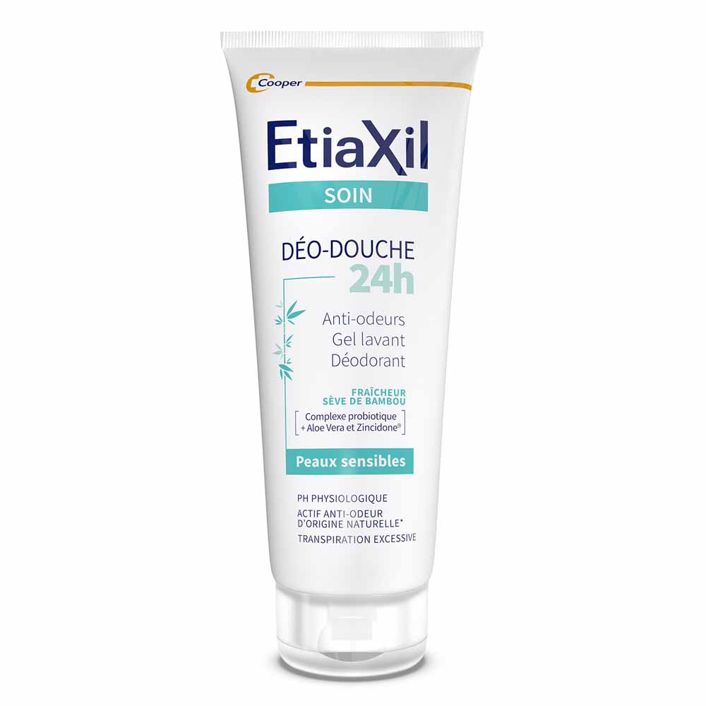 Etiaxil Ducha Gel de ducha desodorante 24h frescor esencia de bambú pieles sensibles 200 ml