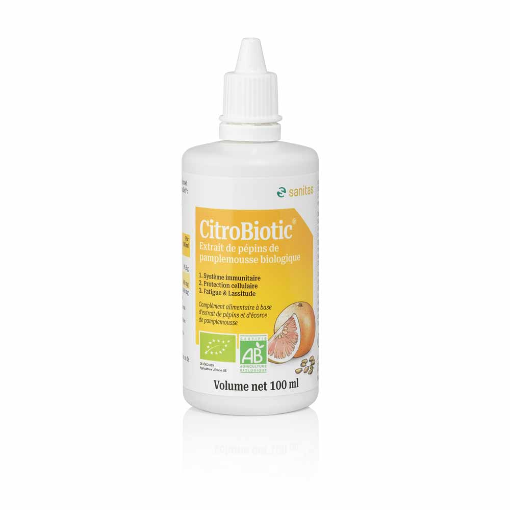 Citrobiotic Extracto de semilla de pomelo ecológico con vitamina C 100 ml