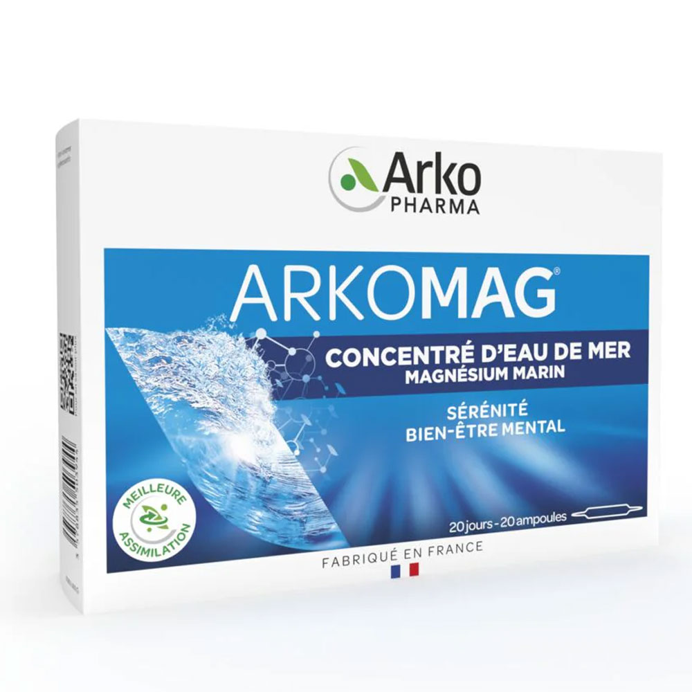 Arkopharma Arkomag Magnésio marino y vitamina B6 concentrado de agua de mar 20 Ampollas