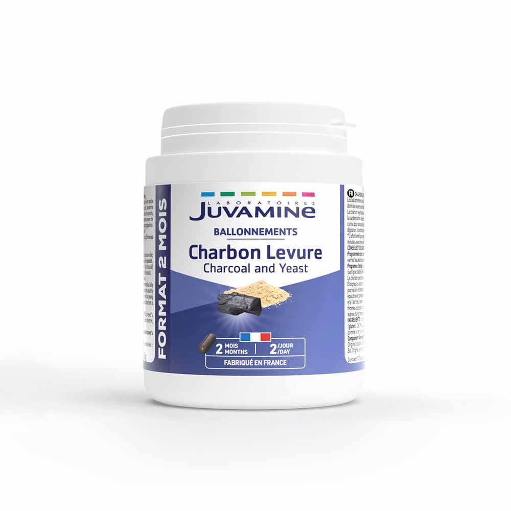 Juvamine Carbón + levadura 120 cápsulas