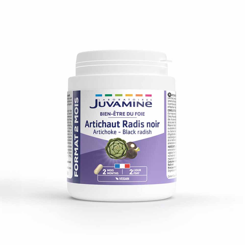 Juvamine Alcachofa Rábano negro 120 cápsulas vegetales