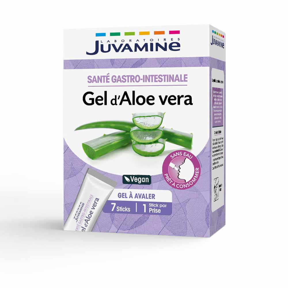 Juvamine Salud gastrointestinal Gel de aloe vera 7 palos para tragar