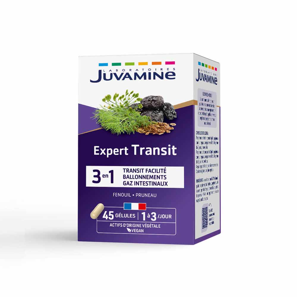 Juvamine Expert tránsito Hinojo Ciruela pasa 45 cápsulas