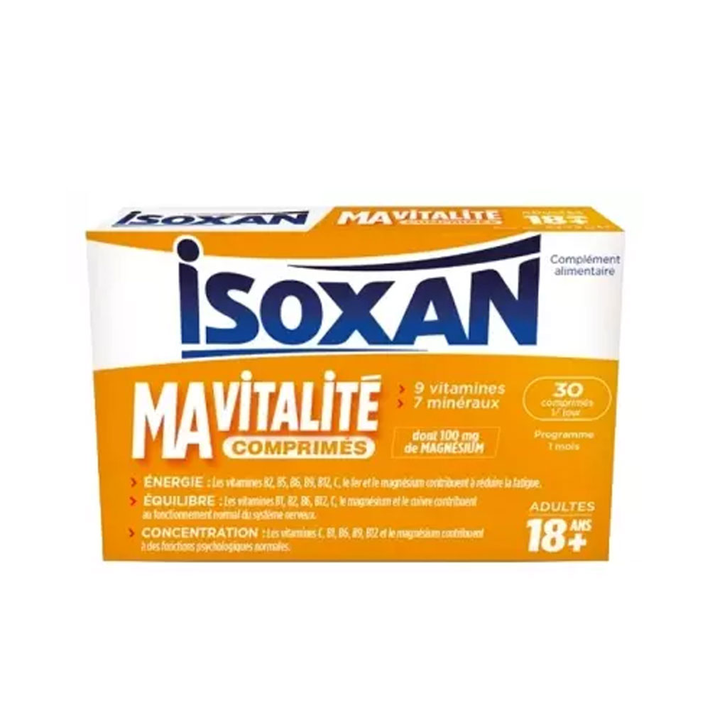 Isoxan Mi vitalidad adulta energía, equilibrio y concentración 30 comprimidos