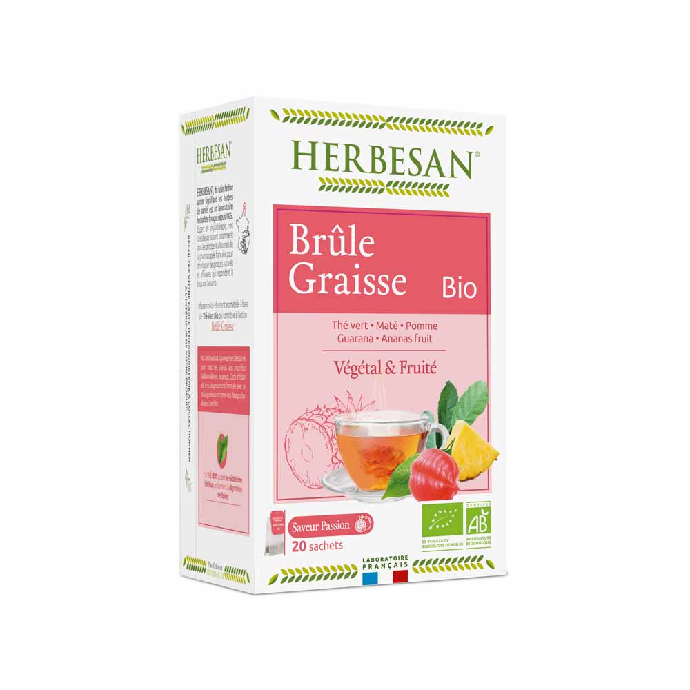 Herbesan Infusión Mat Vert Brule Graisse Bio Sabor piña 20 sobres