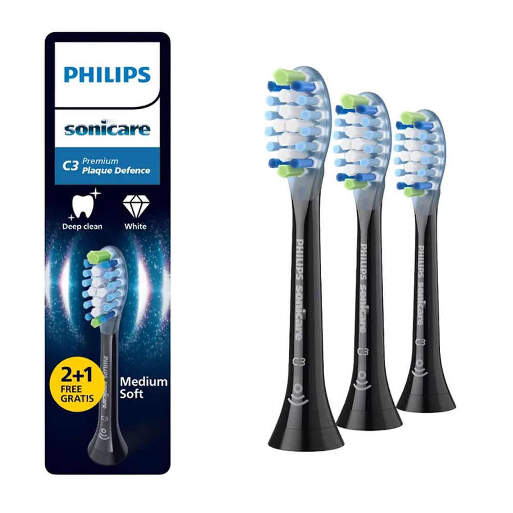 Philips Sonicare Cabezales de cepillado Premium Plaque Defence C3 HX9043/88 2+1