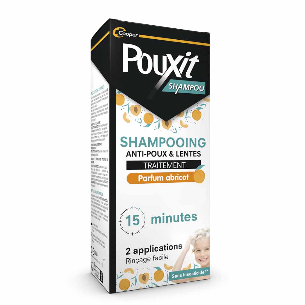 Pouxit Champú tratamiento antipiojos y liendres con aroma a albaricoque 200 ml