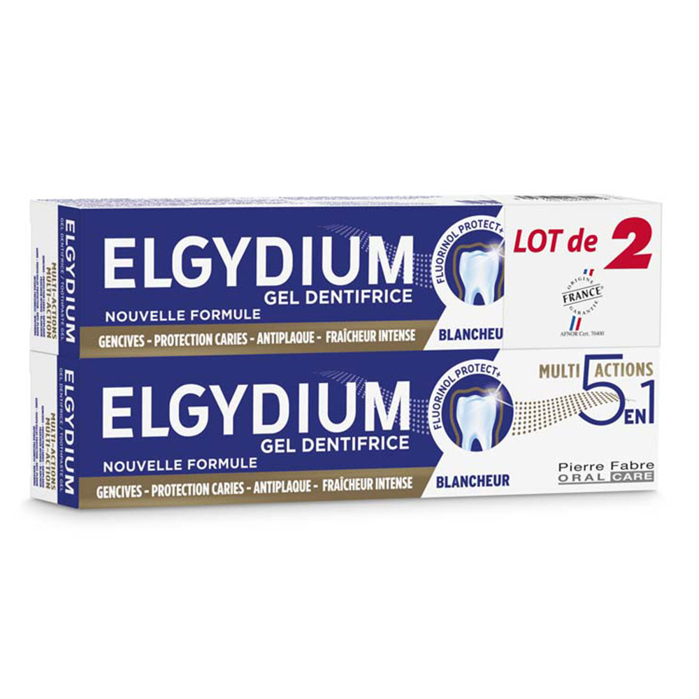 Elgydium Gel dentífrico Multiacción 5 en 1 2x75ml