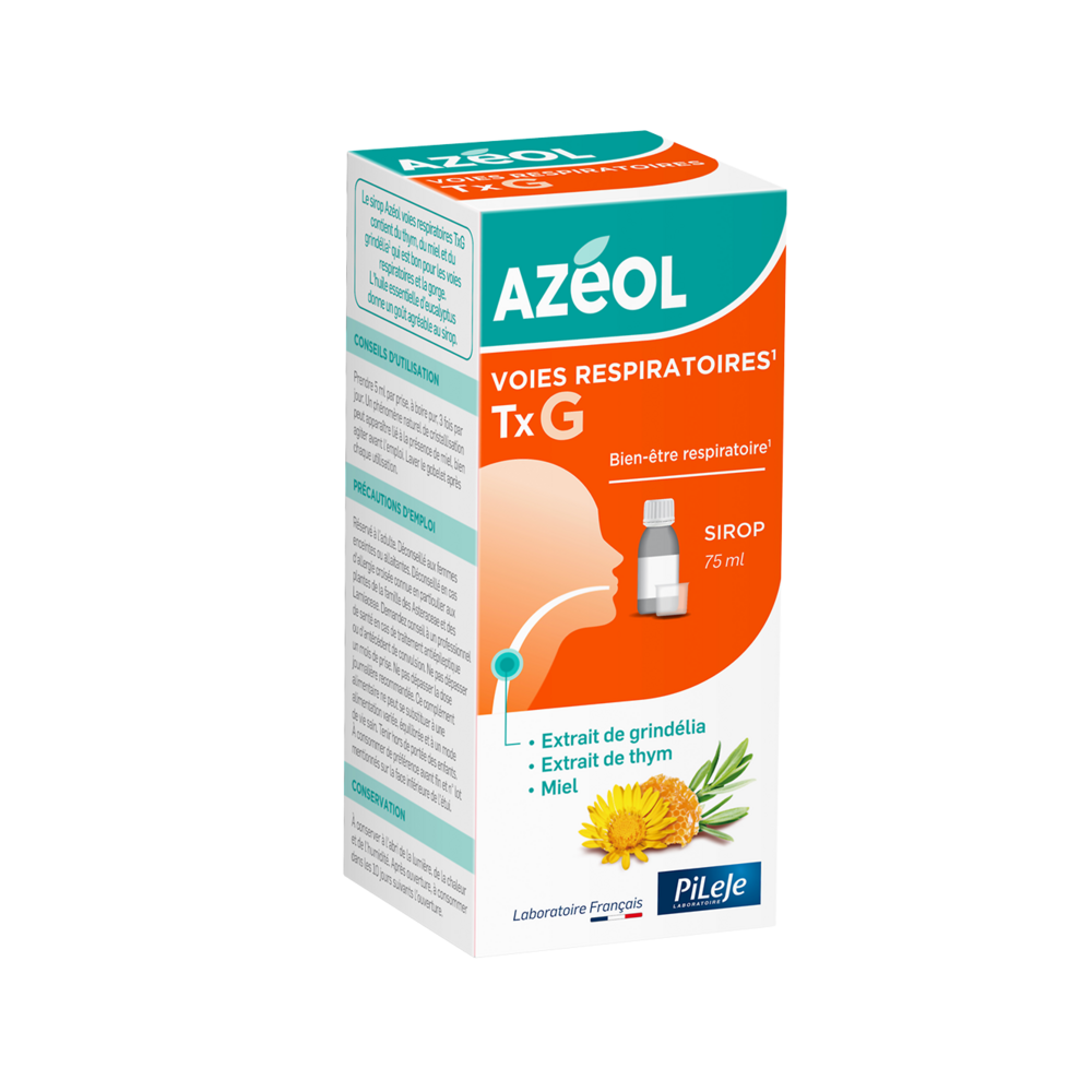 Pileje Azeol Tos productiva vías respiratorias bienestar respiratorio Jarabe 75ml